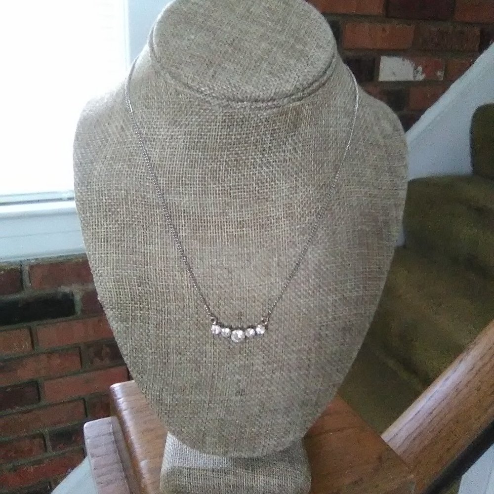 5 Rhinestone Necklace - Picture 2 of 5
